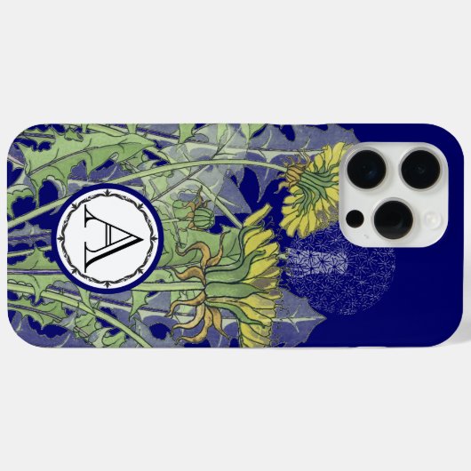 Monogram Dandilionbloem Case-Mate iPhone Case (Achterkant (horizontaal))