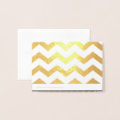 Monogram | Dank u wel | Chevron Stipes Folie Kaarten (Met envelop)