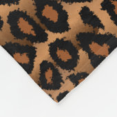 Monogram Dark Red en Leopard Animal Print Fleece Deken (Hoek)