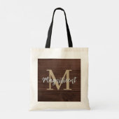 Monogram Dark Wood Gold Tote Bag (Achterkant)