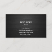 Monogram Dark Wood Stripes Visitekaartje (Achterkant)