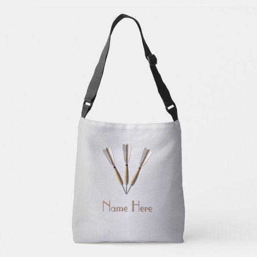 Monogram Darts Design Zilver Crossbody Tas (Achterkant)