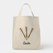 Monogram Darts Ontwerp Tote Bag (Achterkant)