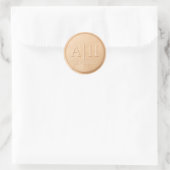 Monogram Date Ivory Wheat Seal Sticker (Tas)