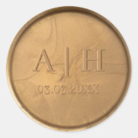 Monogram Datum Antiek goudwaszegel