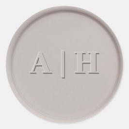 Monogram Datum Clay Wax Seal Sticker