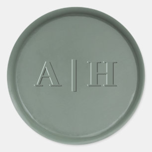 Monogram Datum Donkere grijze Sticker