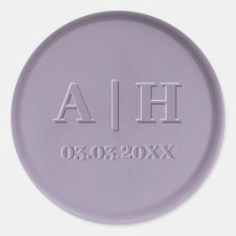 Monogram Datum Lavender Wax Seal Sticker