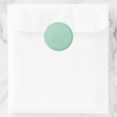 Monogram Datum Mint Green Wax Seal Sticker (Tas)