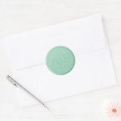 Monogram Datum Mint Green Wax Seal Sticker (Envelop)