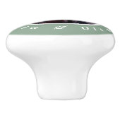 Monogram Datum  Omlijst Aangepaste Foto Keramische Keramische Knop (Zijkant)