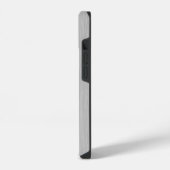 Monogram Datum Premium Geborsteld Zilveren Metaals iPhone Hoesje (Linkerkant)