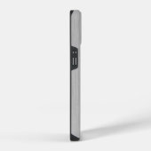 Monogram Datum Premium Geborsteld Zilveren Metaals iPhone Hoesje (Rechterkant)