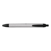 Monogram Datum Premium Geborsteld Zilveren Metaals Zwarte Inkt Pen (Achterkant)