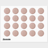 Monogram Datum Roze Latte Wax Seal Sticker (Vel)