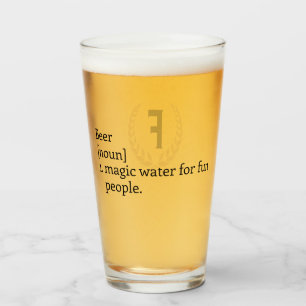 Monogram "De betekenis van bier" Glas