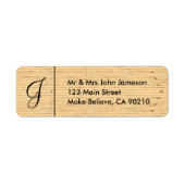 Monogram de heer & mevrouw Bowling Lane Sjabloon Etiket (Voorkant)