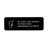 Monogram de heer & mevrouw - Sjabloon voor het eti Etiket (Voorkant)