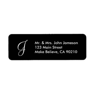 Monogram de heer & mevrouw - Sjabloon voor het eti Etiket