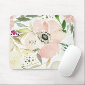 Monogram | De Joy of White | Waterverf Floral Muismat (Met muis)