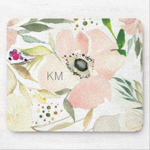 Monogram   De Joy of White   Waterverf Floral Muismat
