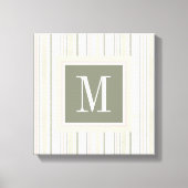 Monogram | De Joy of White | Waterverf Stripes Canvas Afdruk (Voorkant)