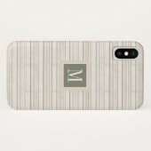 Monogram | De Joy of White | Waterverf Stripes Case-Mate iPhone Case (Achterkant (horizontaal))