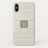 Monogram | De Joy of White | Waterverf Stripes Case-Mate iPhone Case (Achterkant)