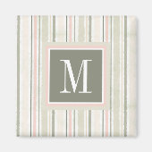 Monogram | De Joy of White | Waterverf Stripes Magneet (Voorkant)