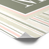 Monogram | De Joy of White | Waterverf Stripes Poster (Hoek)