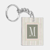 Monogram | De Joy of White | Waterverf Stripes Sleutelhanger (Voorkant Links)