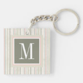 Monogram | De Joy of White | Waterverf Stripes Sleutelhanger (Achterkant)