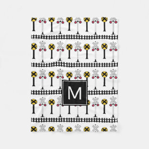 Monogram   de Kinder Signalen van de Trein Fleece Deken