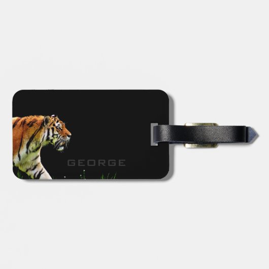 Monogram. De Lone Tiger. Bagagelabel (Achterkant horizontaal)