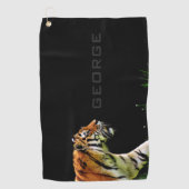 Monogram. De Lone Tiger. Golfhanddoek (Voorkant)