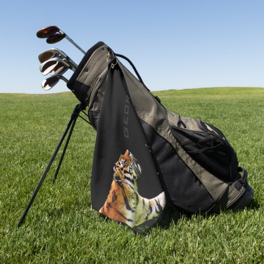 Monogram. De Lone Tiger. Golfhanddoek (Groen)