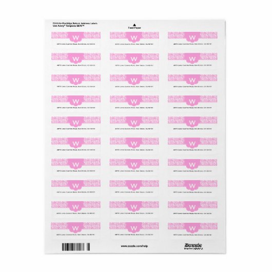 Monogram deco etiket (Full Sheet)