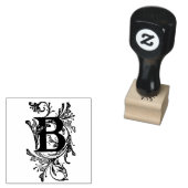Monogram  decoratief Floraal initiaal letter Rubberstempel (Gestempeld)