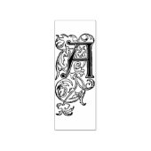Monogram  decoratief initiaal Letter A Rubberstempel (Afrduk)