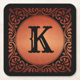 Monogram decoratief kartonnen onderzetters