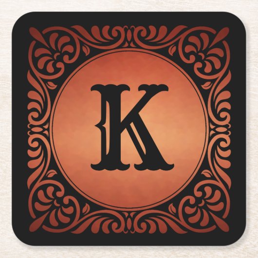 Monogram decoratief kartonnen onderzetters (Voorkant)
