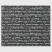 Monogram Decoratief Kerstmisdecor Oranament Cadeaupapier (Vlak)