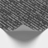 Monogram Decoratief Kerstmisdecor Oranament Cadeaupapier (Hoek)