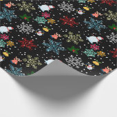 Monogram Decoratief Kerstmisdecor Oranament Cadeaupapier (Hoek)