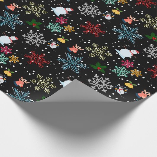 Monogram Decoratief Kerstmisdecor Oranament Cadeaupapier (Hoek)