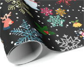 Monogram Decoratief Kerstmisdecor Oranament Cadeaupapier (Rol Hoek)