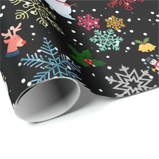 Monogram Decoratief Kerstmisdecor Oranament Cadeaupapier (Rol Hoek)