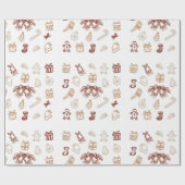 Monogram Decoratief Kerstmisdecor Oranament Cadeaupapier (Vlak)