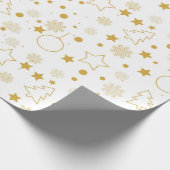 Monogram Decoratief Kerstmisdecor Oranament Cadeaupapier (Hoek)