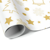 Monogram Decoratief Kerstmisdecor Oranament Cadeaupapier (Rol Hoek)